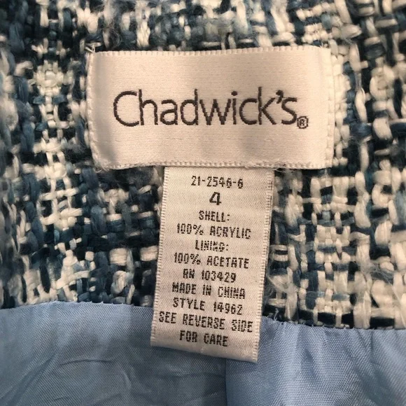 Chadwicks Blue and White Tweed Blazer - Picture 2 of 16